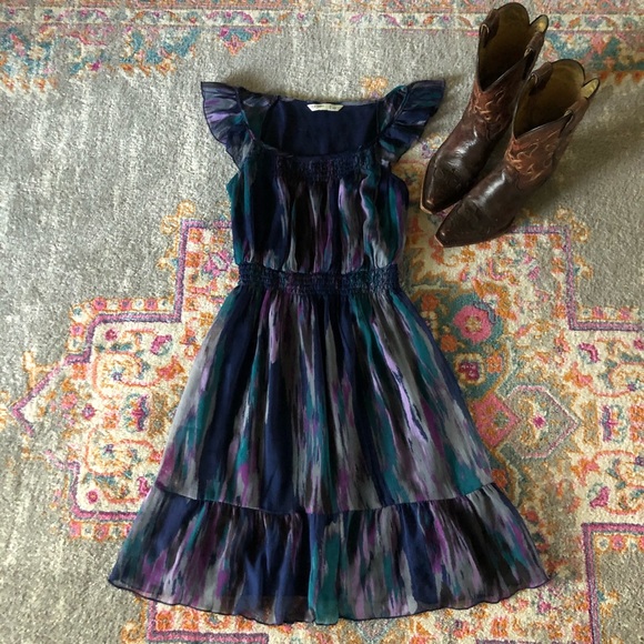 Old Navy Dresses & Skirts - Old Navy Tie Dyed Ruffle Midi Dress XS